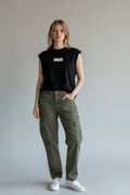 Ask Me Out Graphic Sleeveless T-Shirt