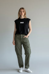 Ask Me Out Graphic Sleeveless T-Shirt